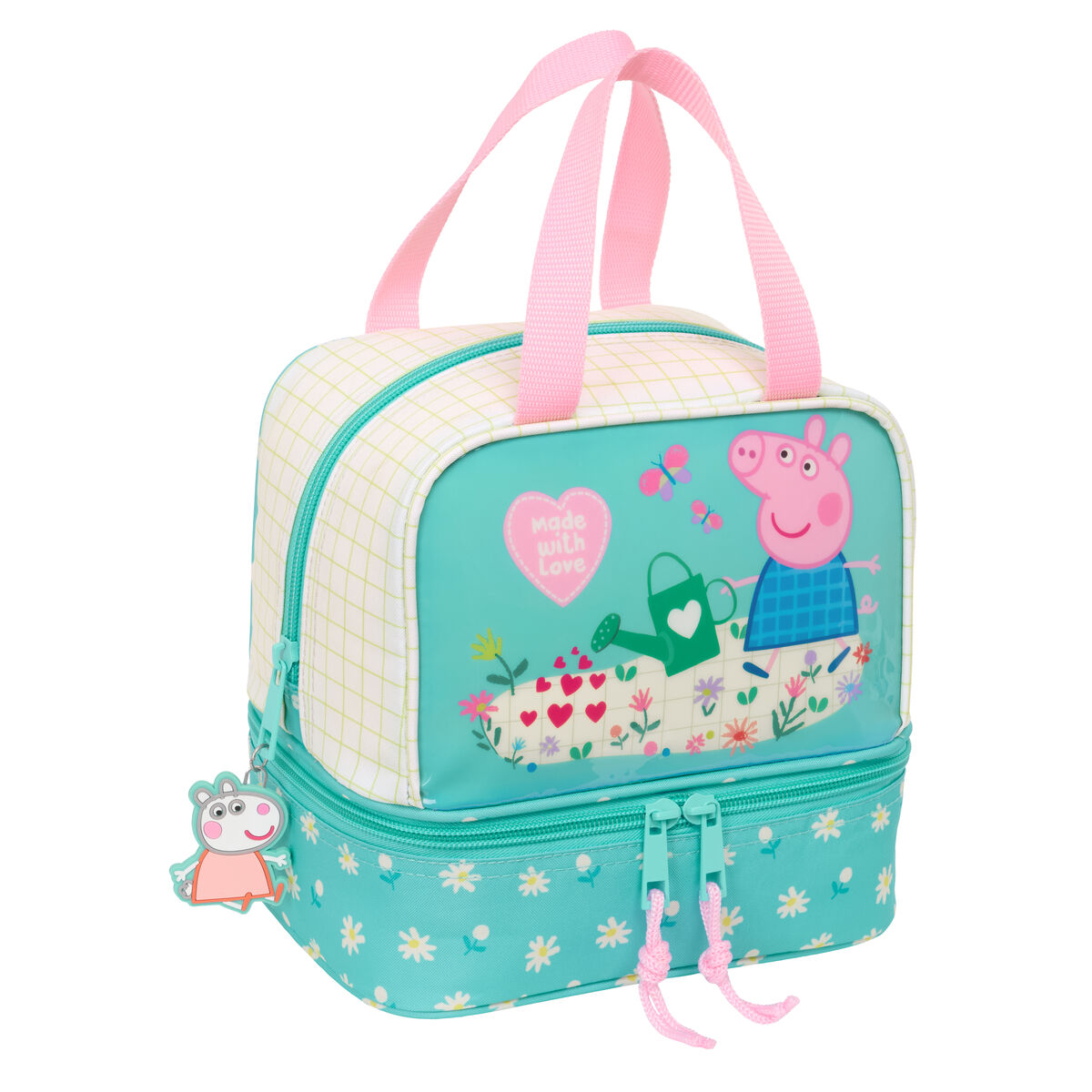 Lancheira Peppa Pig Pretty flowers Amarelo Menta 20 x 20 x 15 cm