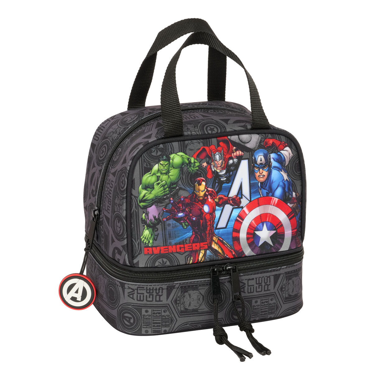 Lancheira The Avengers Vendetta Preto 20 x 20 x 15 cm