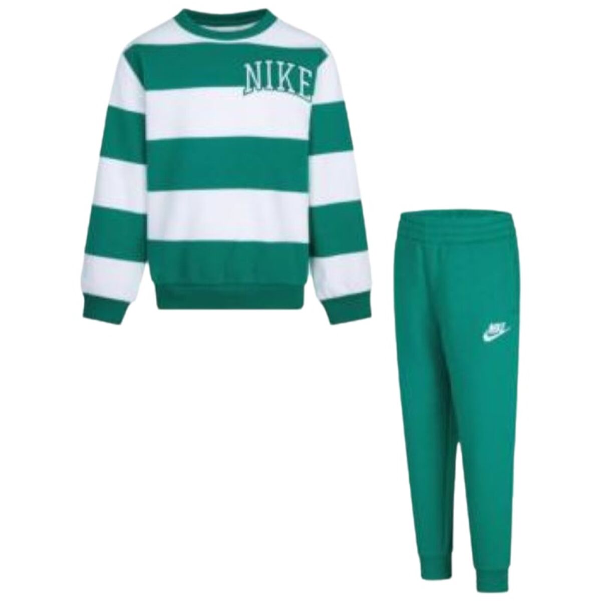 Conjunto de Vestuário Nike N NSW CLUB SNL STRIPE CREW 86M256 Verde