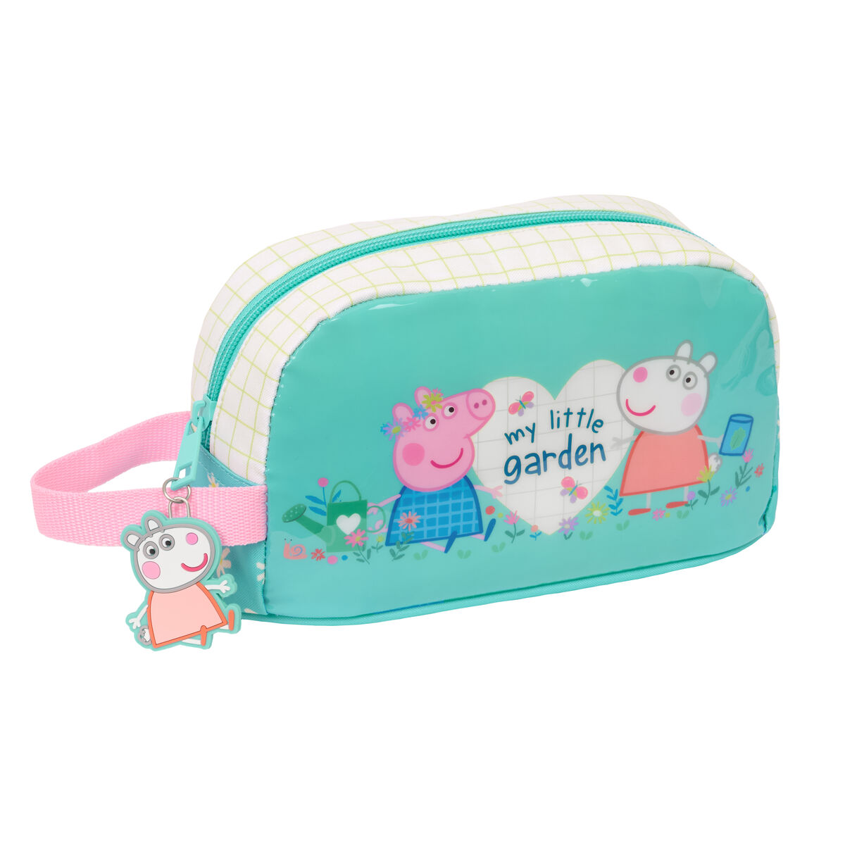 Porta-merendas Térmico Peppa Pig Pretty flowers Amarelo Menta 21,5 x 12 x 6,5 cm