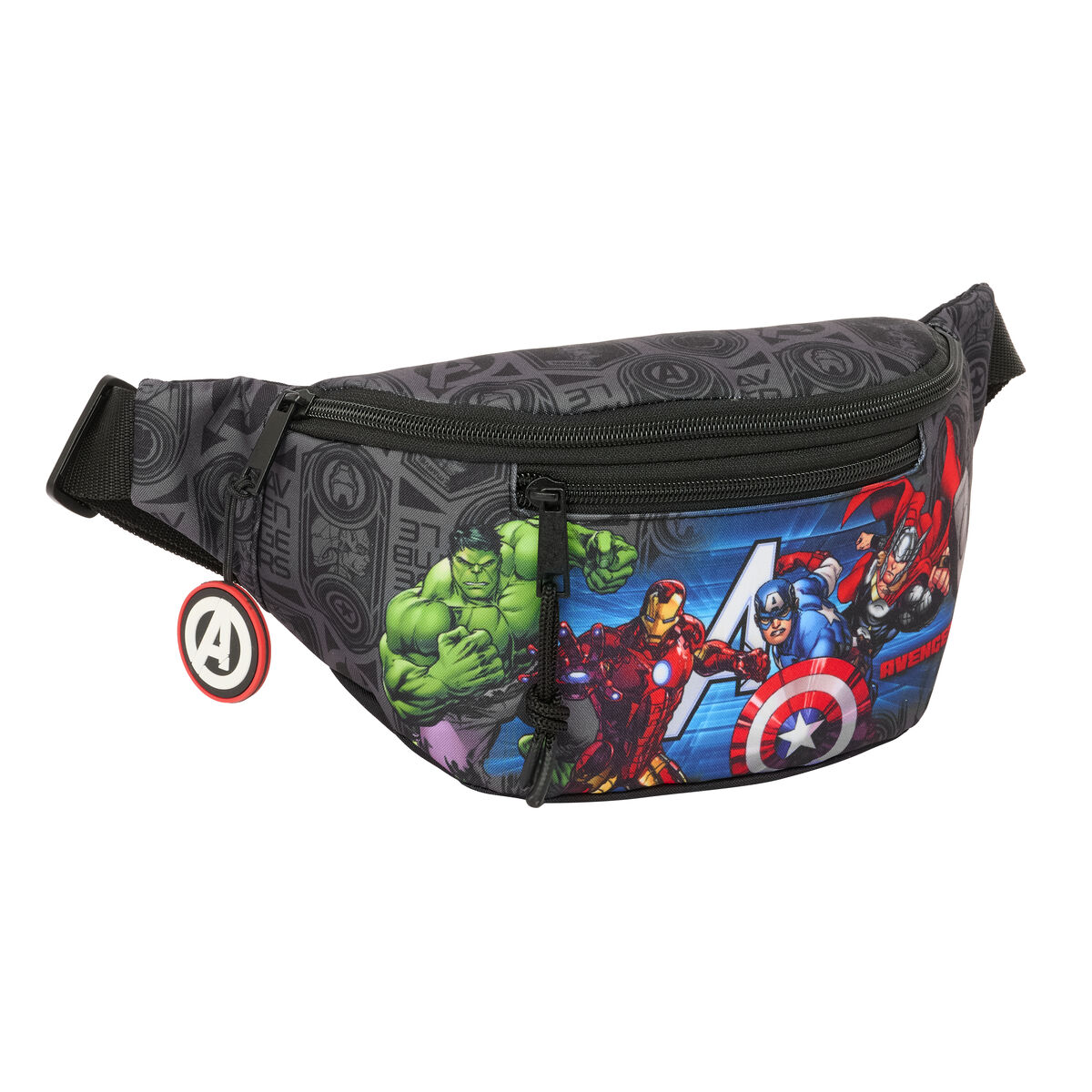 Bolsa de Cintura The Avengers Vendetta Preto 23 x 12 x 9 cm