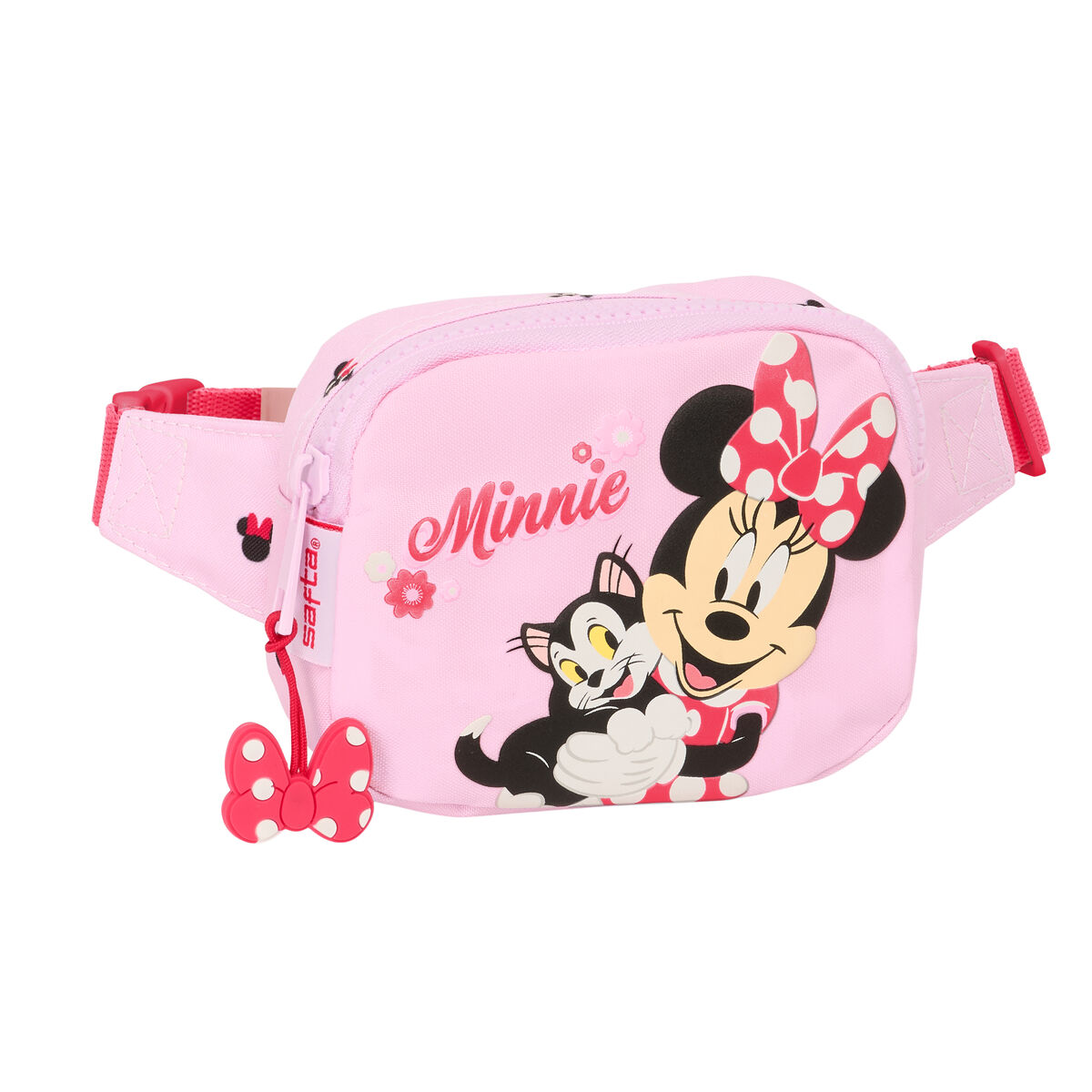 Bolsa de Cintura Minnie Mouse Naive Cor de Rosa 14 x 11 x 4 cm