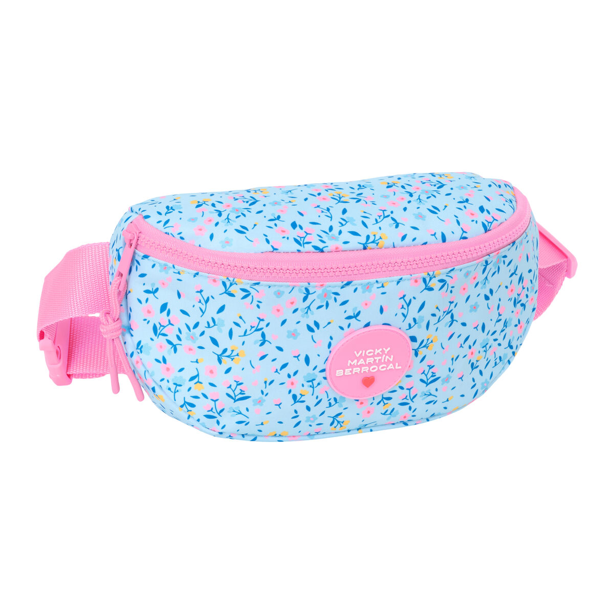 Bolsa de Cintura Vicky Martín Berrocal Paraíso Cor de Rosa Azul Claro 23 x 14 x 9 cm