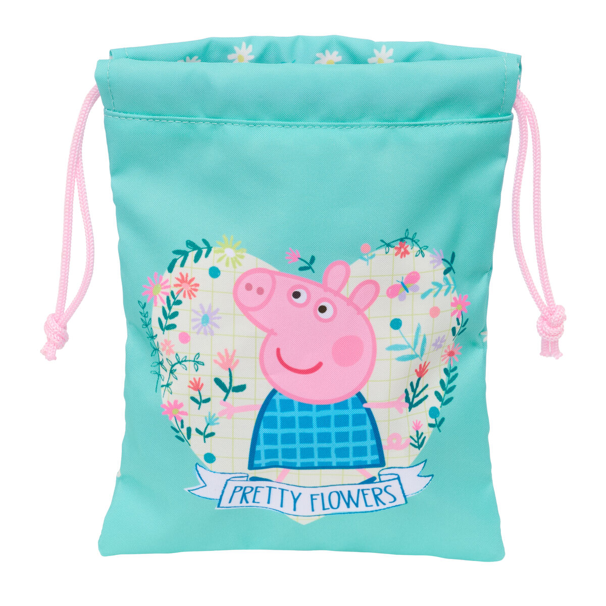 Lancheira Peppa Pig Pretty flowers Amarelo Menta