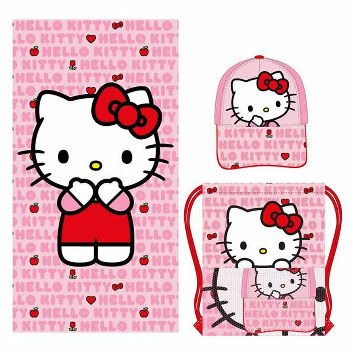 Toalha de Praia Hello Kitty Cor de Rosa
