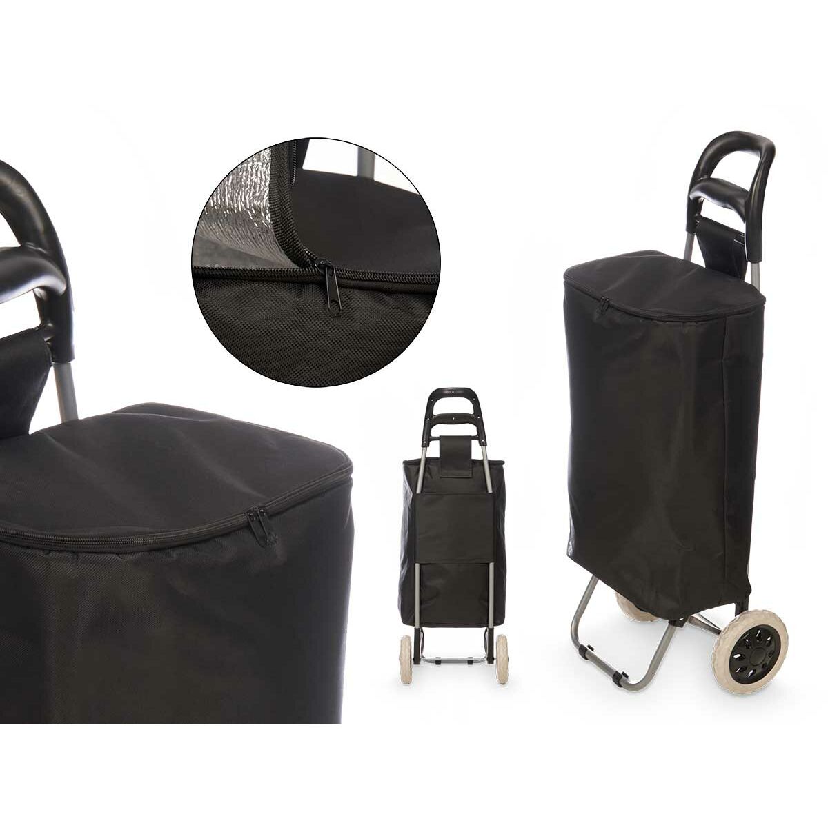 Carro de Compras Kinvara Preto 32 L 94 x 9 x 34,5 cm