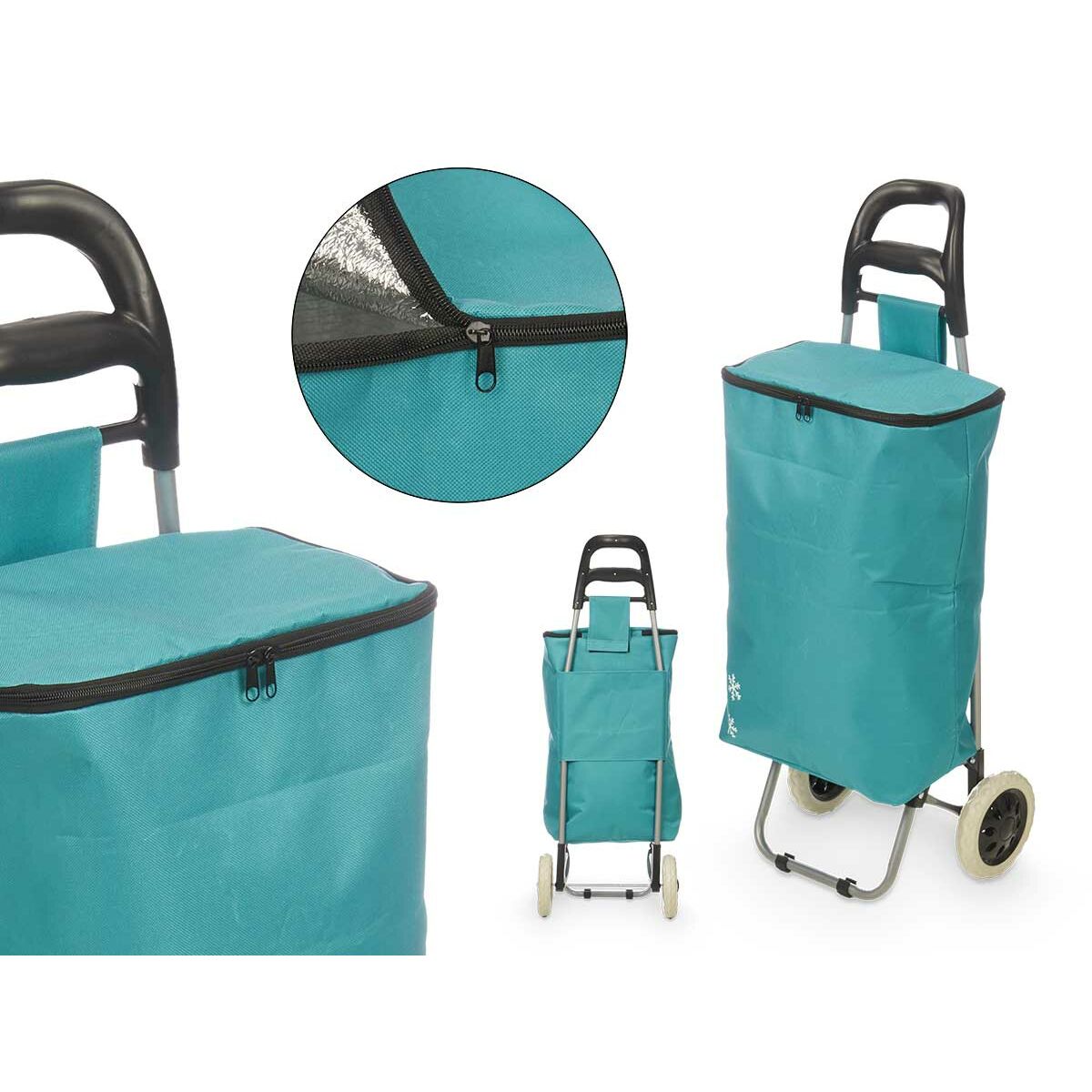 Carro de Compras Kinvara Turquesa 32 L 94 x 9 x 34,5 cm