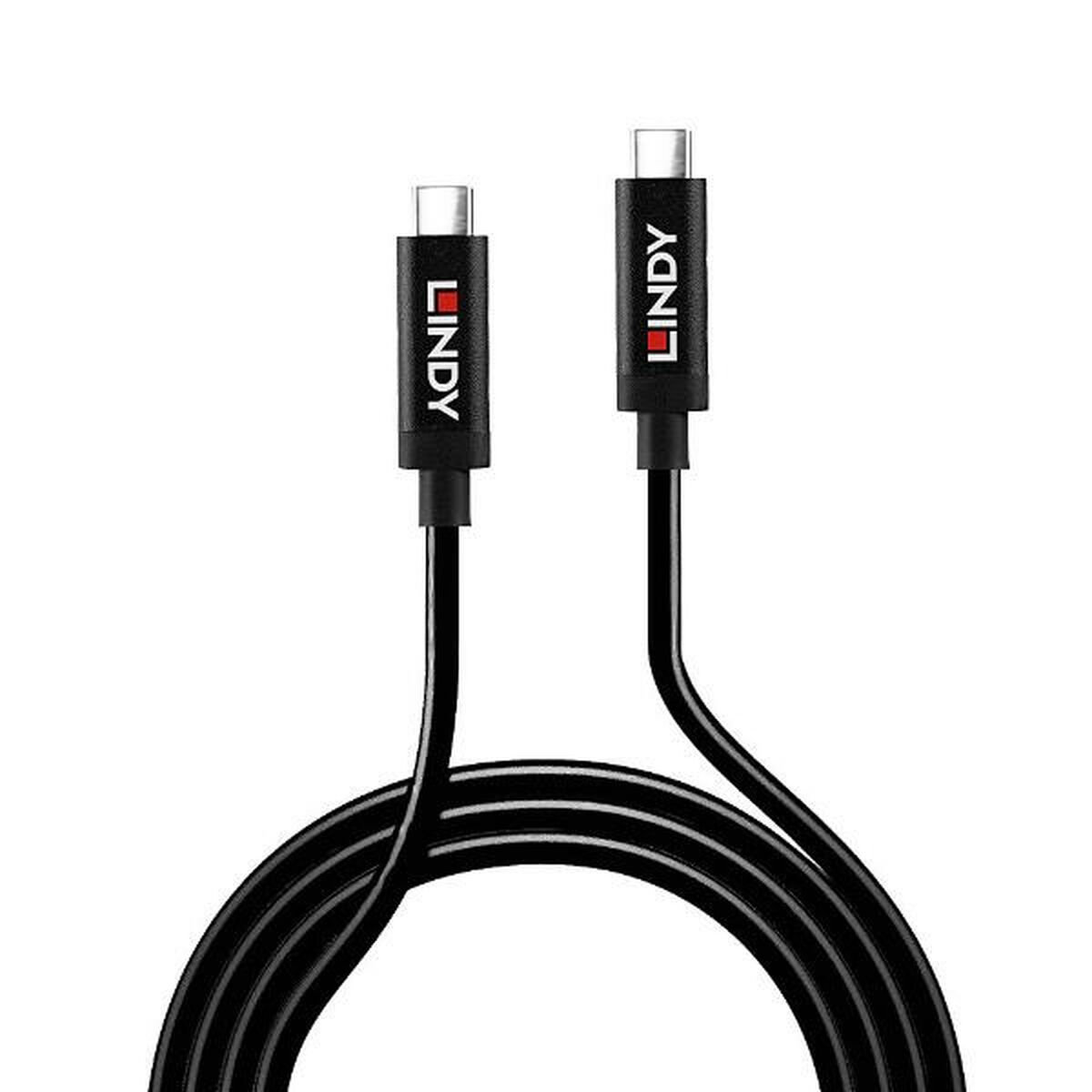 Cabo USB LINDY 43348 Preto 3 m