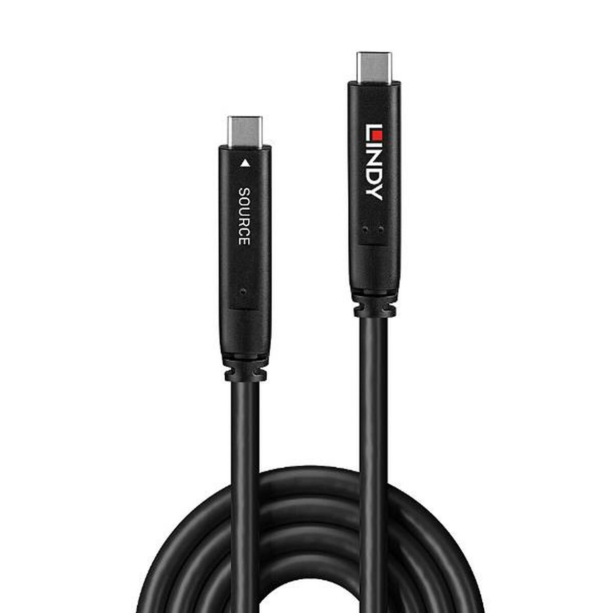 Cabo USB LINDY 10 m Preto
