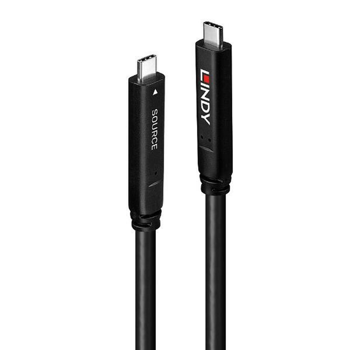 Cabo USB LINDY 15 m Preto