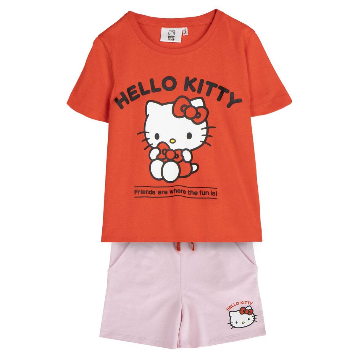Conjunto de Vestuário Hello Kitty Vermelho