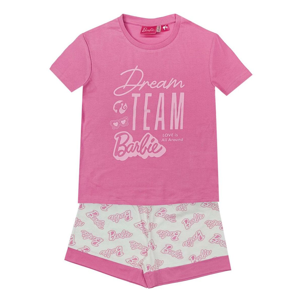 Pijama Infantil Barbie Cor de Rosa