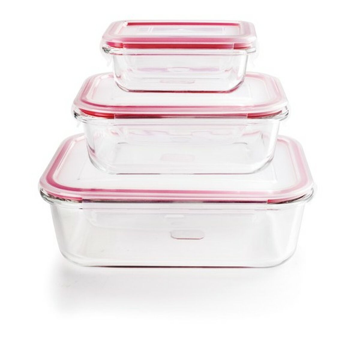 Conjunto de Recipientes de Cozinha Herméticos Empilháveis Ibili 754750