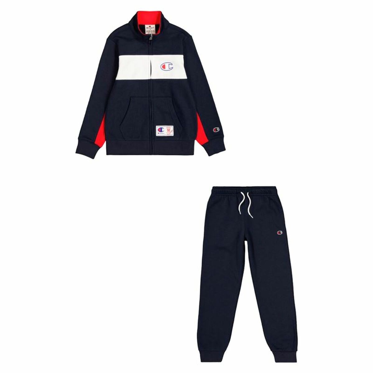 Conjunto Desportivo para Crianças Champion Azul Azul escuro Azul Marinho 2 Peças