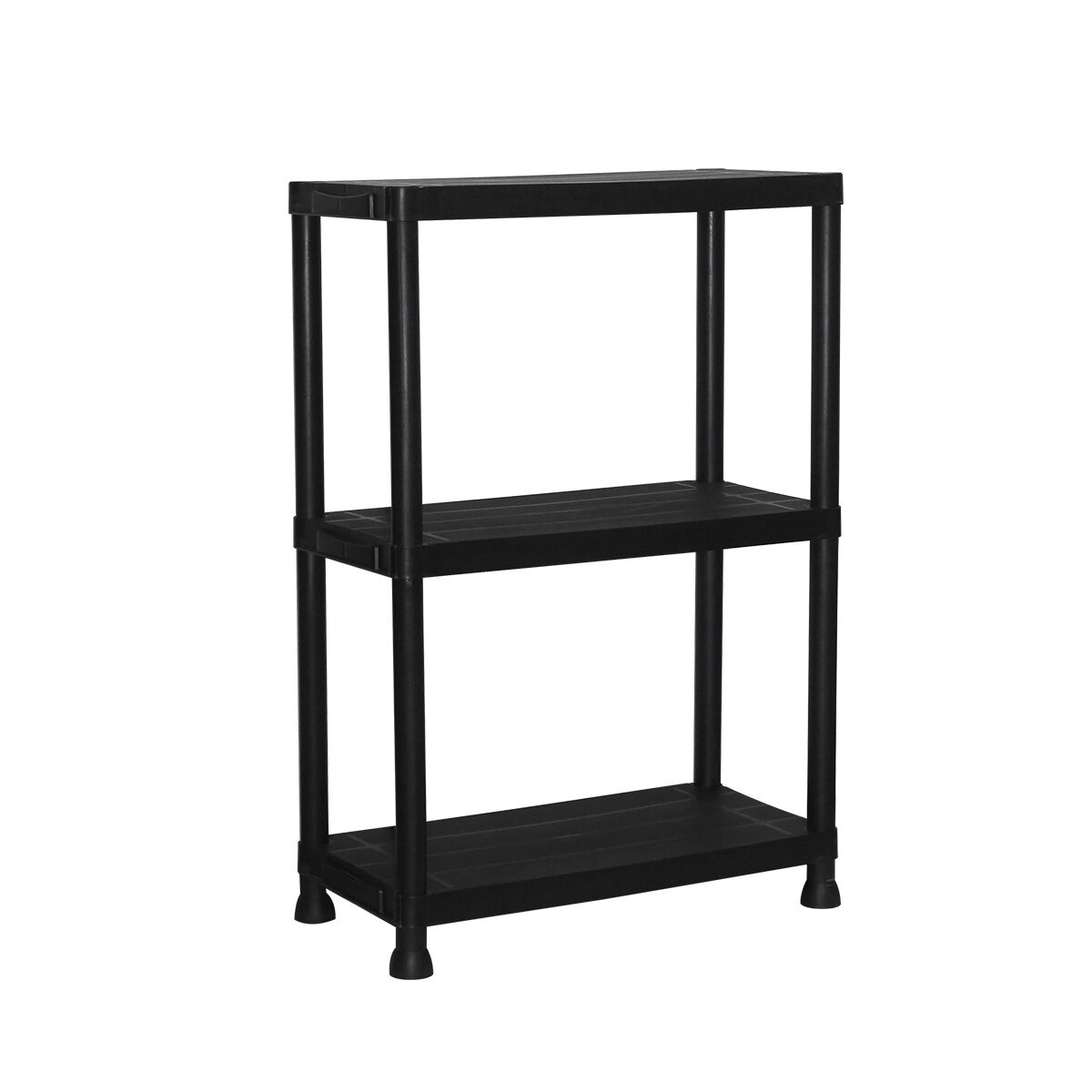 Marbueno Estante 3 Prateleiras Plástico Preto 61x31x91 cm Jardim 10536