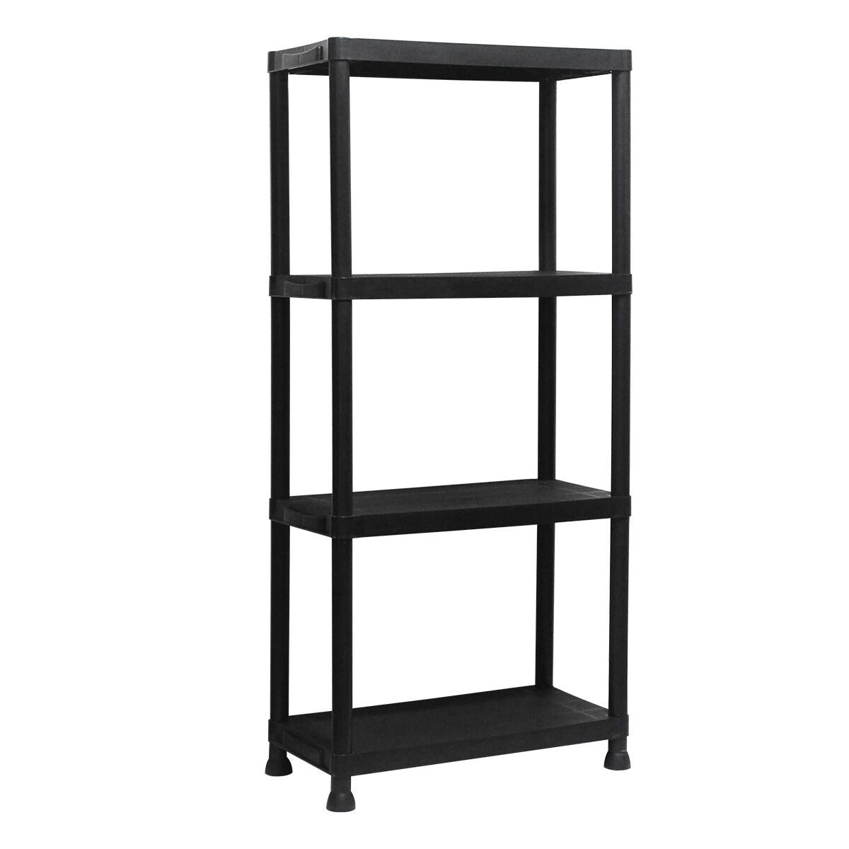 Marbueno Estante 4 Prateleiras Plástico Preto 61x31x131 cm Jardim 10537