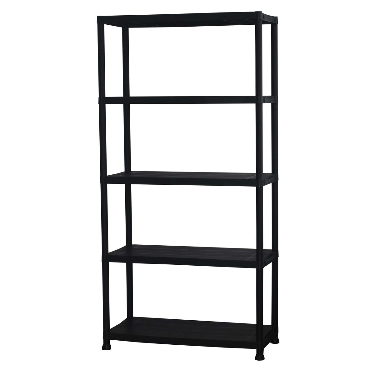 Marbueno Estante 5 Prateleiras Plástico Preto 90x40x180 cm Jardim 10539