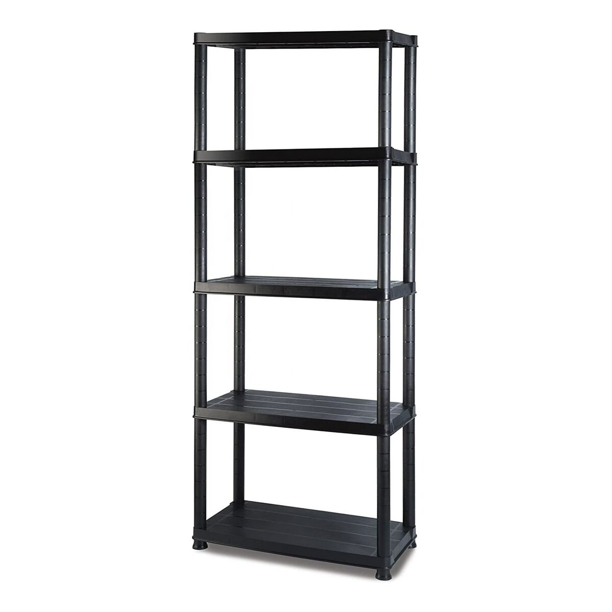 Marbueno Estante 5 Prateleiras Plástico Preto 61x31x171 cm Jardim 10538