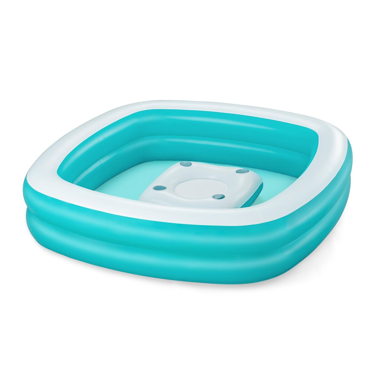 Bestway Piscina Inflável Infantil 2 Câmaras Mesa Flotante 218x218x48 cm +6 Anos 54446