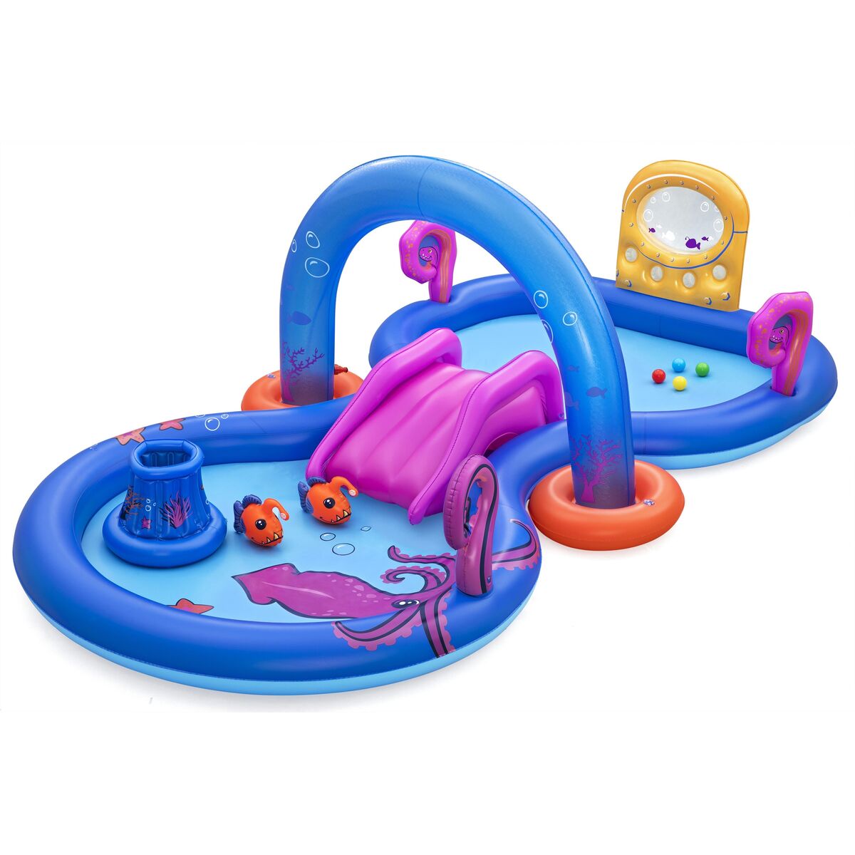 Bestway Piscina Inflável Parque de Jogos Aventura Mar 330x188x117 cm +2 Anos 53167