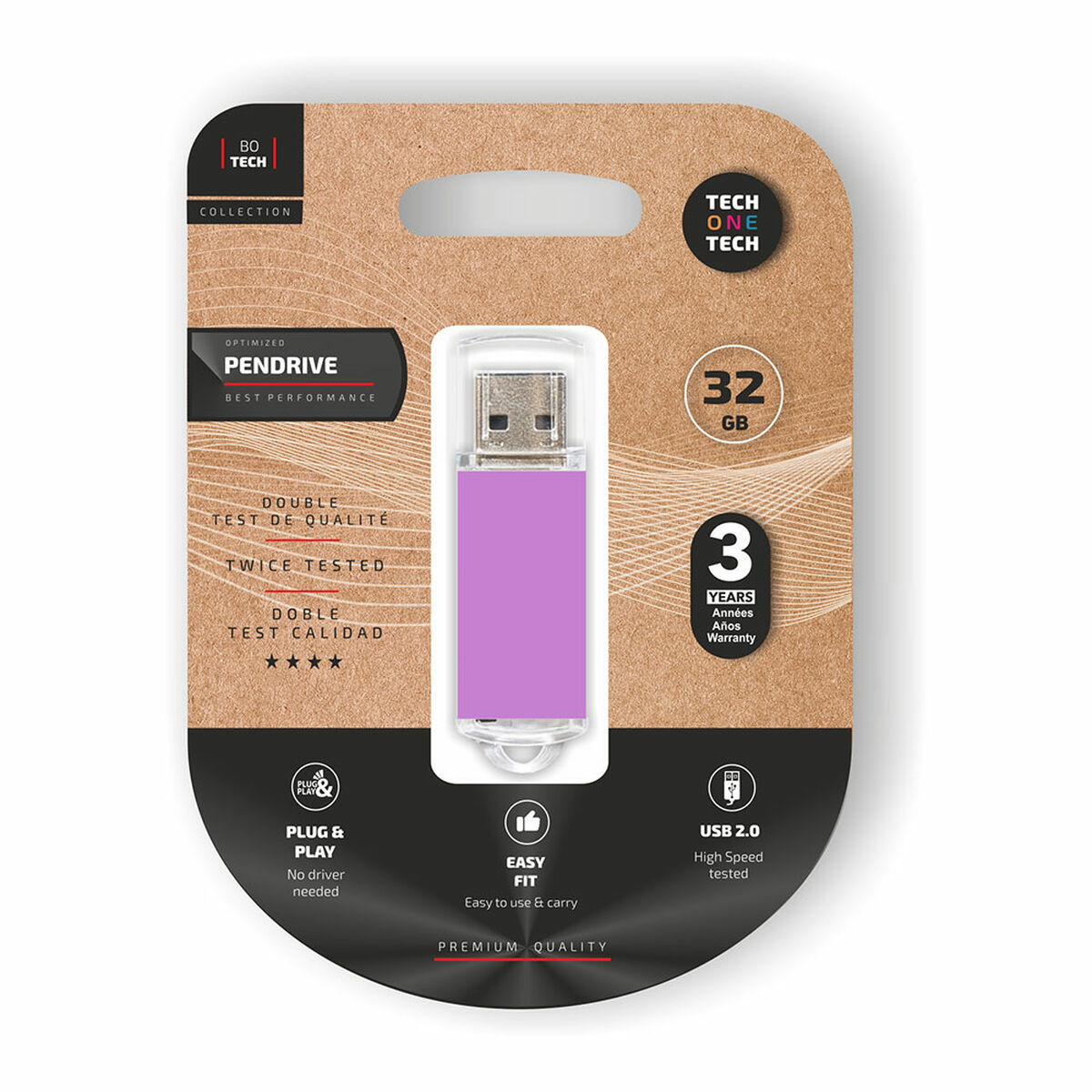Memória USB Tech One Tech Violeta 32
