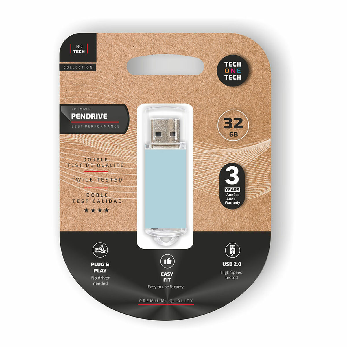 Memória USB Tech One Tech Azul