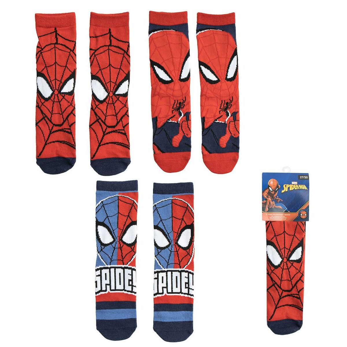 Meias Spider-Man 3 pares