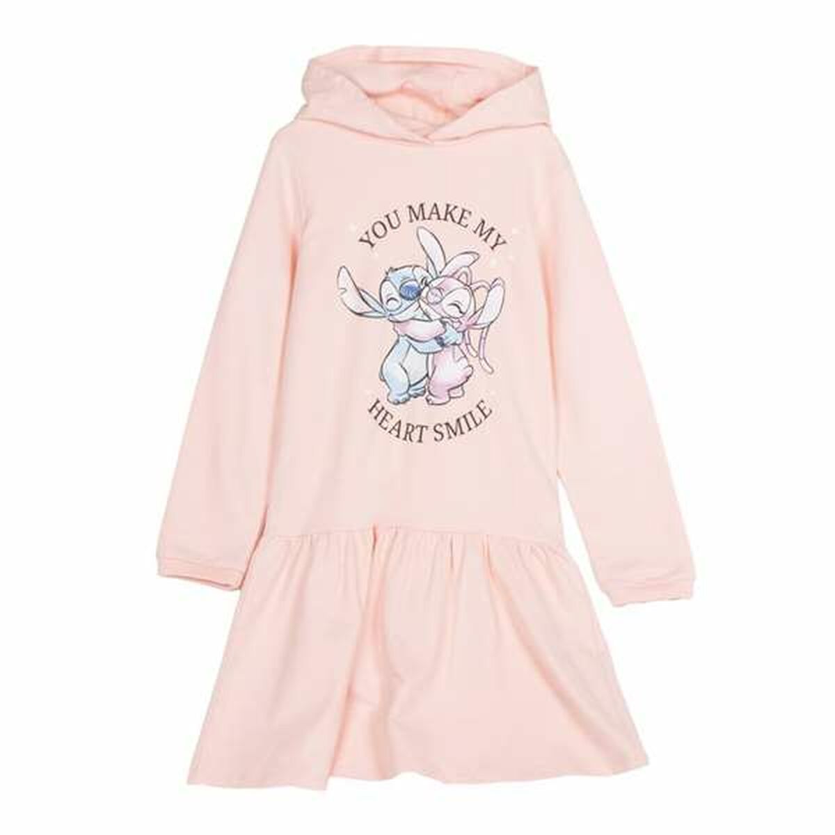 Vestido Stitch Rosa Claro Menina