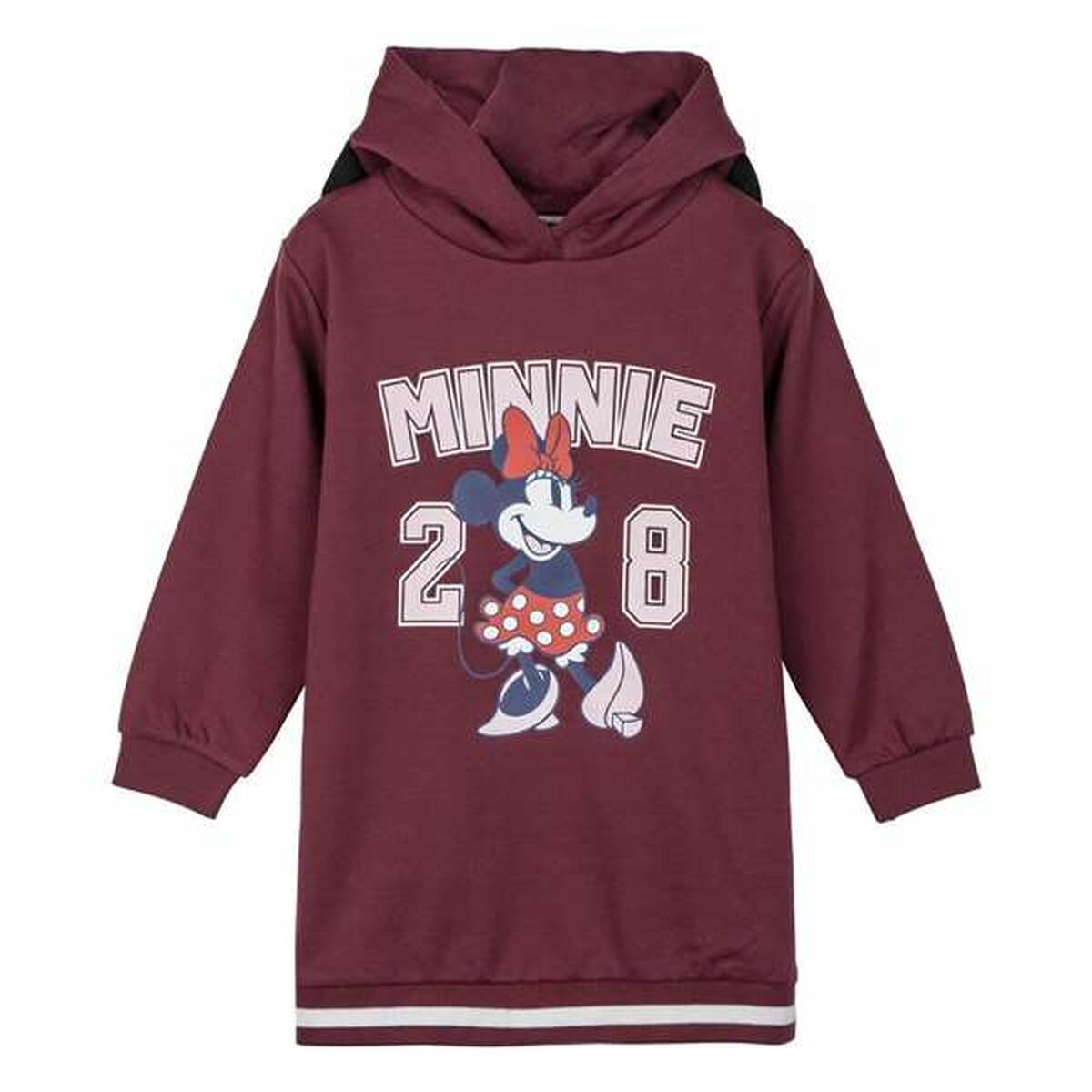 Vestido Minnie Mouse Vermelho Escuro Menina