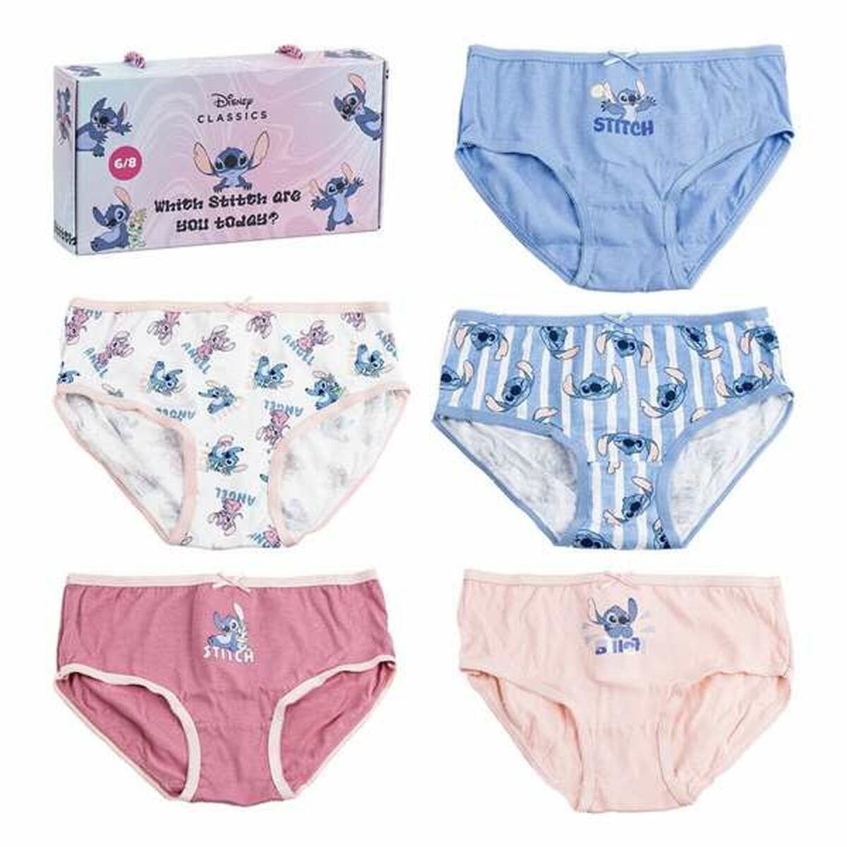 Conjunto de Cuecas para Menina Stitch Multicolor