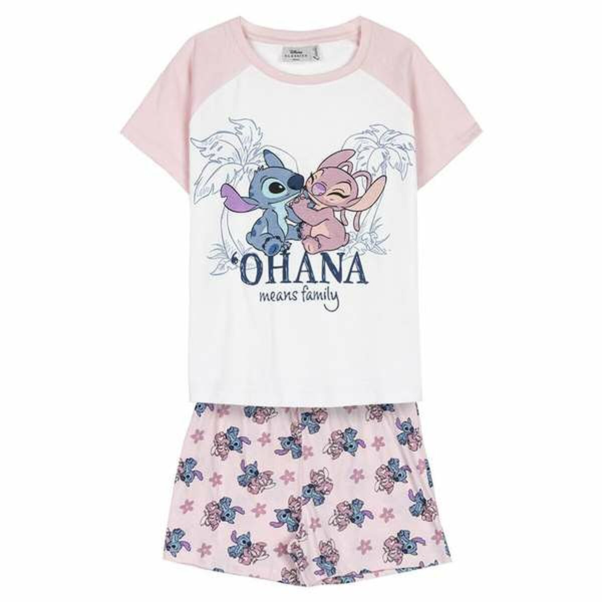Pijama Infantil Stitch Cor de Rosa