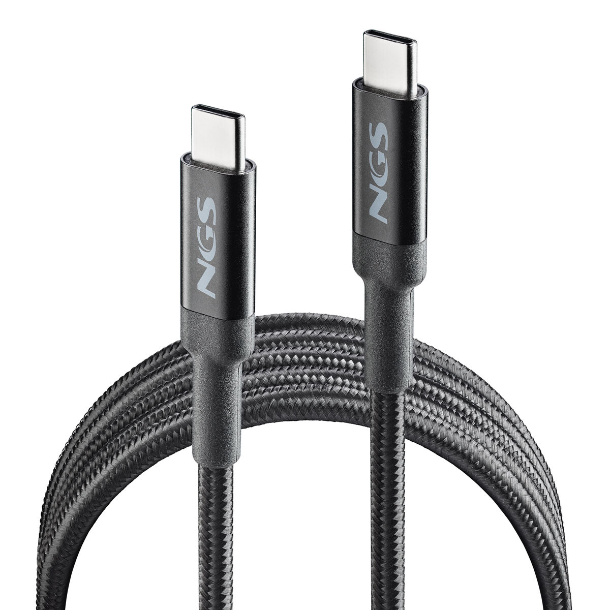 Cabo USB-C para USB-C NGS KNOT65W-2 Preto 2 m