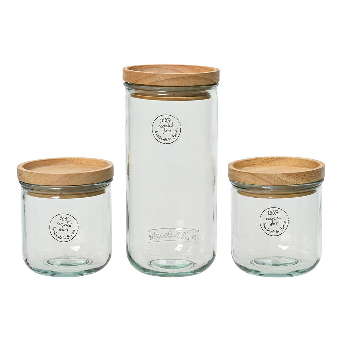 Conjunto de 3 Potes EDM 869702 Transparente