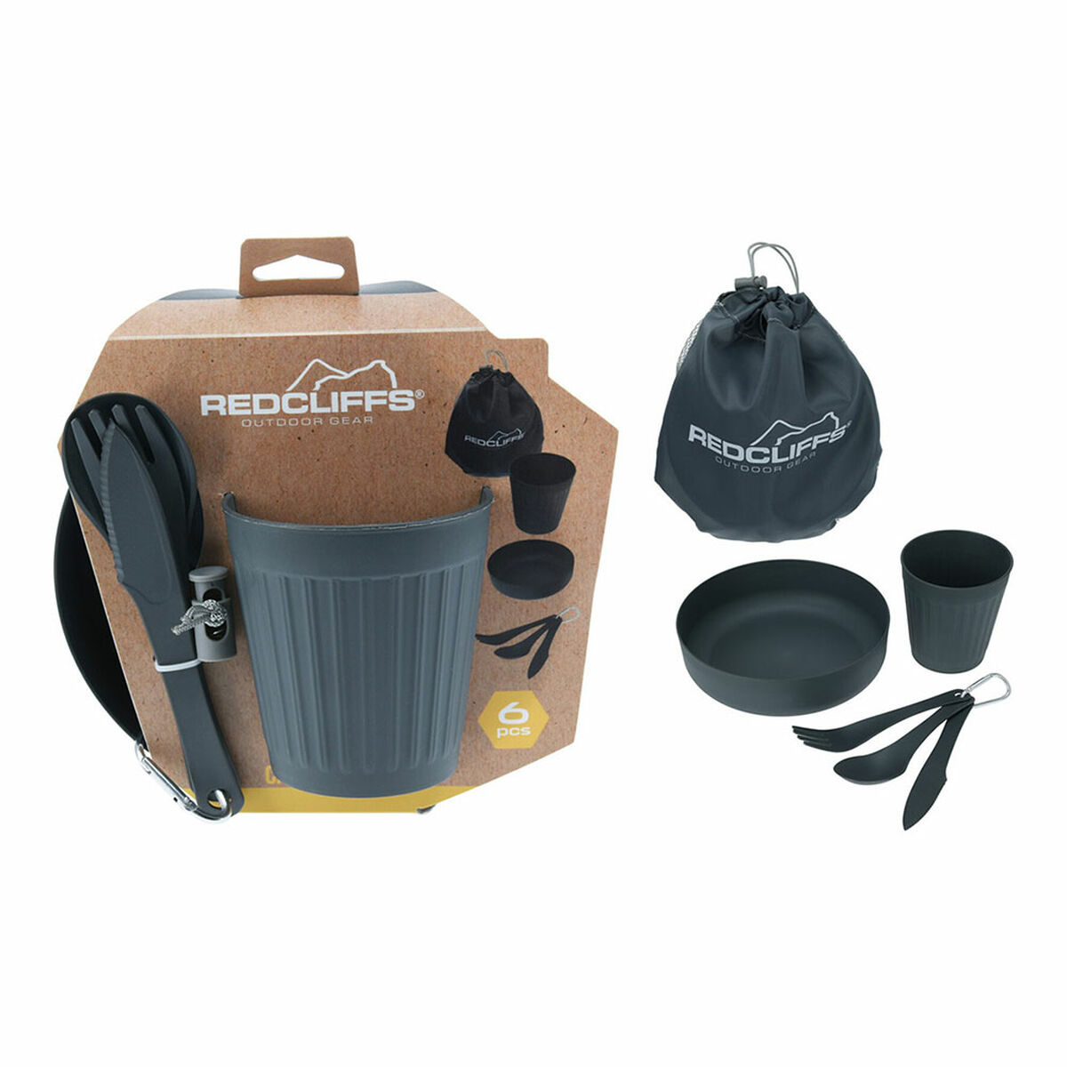 Conjunto de Cozinha Lifetime Cinzento Para campismo 6 Peças