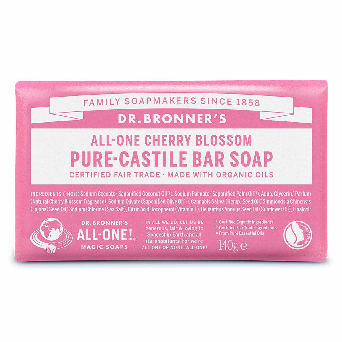 Barra de Sabão Dr Bronner's All One Cherry Blossom 140 g