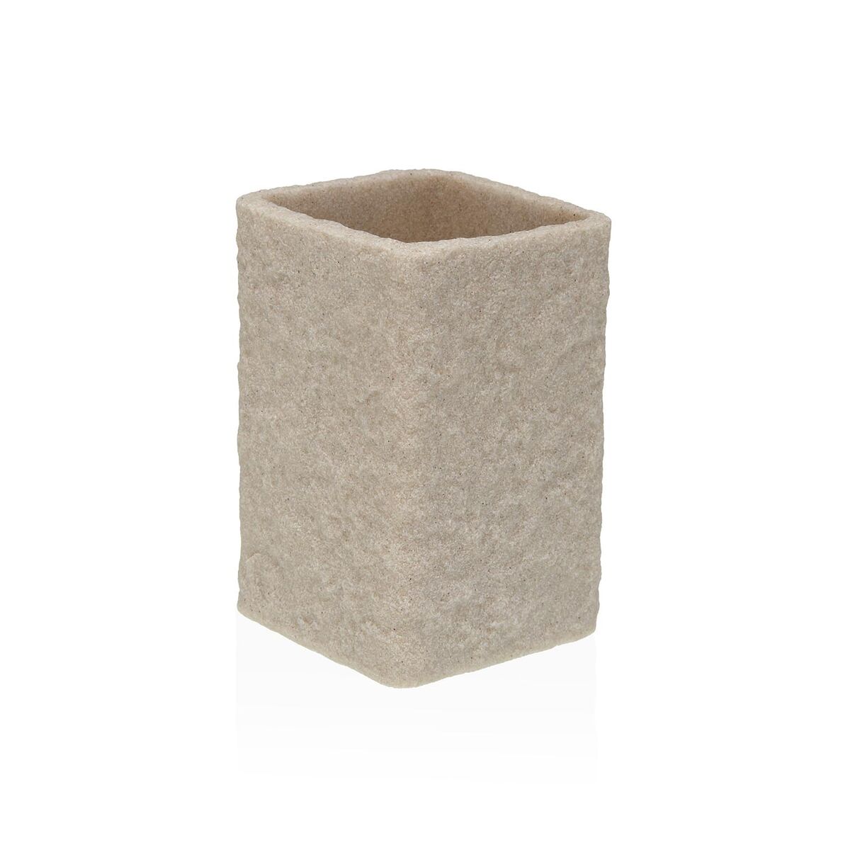 Suporte para a escova de Dentes Versa Viti Bege Resina 7,4 x 10,6 x 7,4 cm