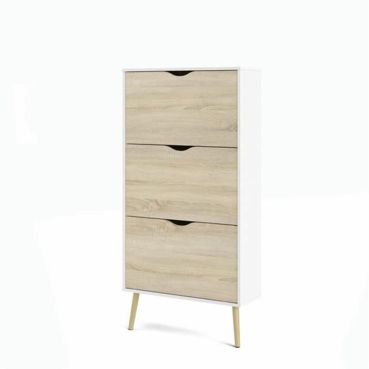 Sapateira Branco Madeira Eik 70,2 x 23,9 x 138,9 cm
