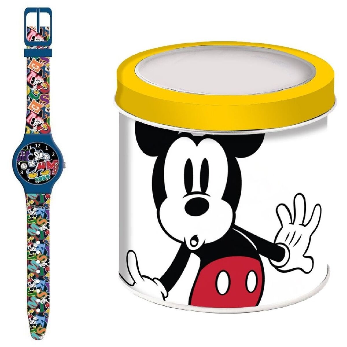 Relógio para bebês Mickey Mouse MICKEY MOUSE - TIN BOX Ø 33 mm