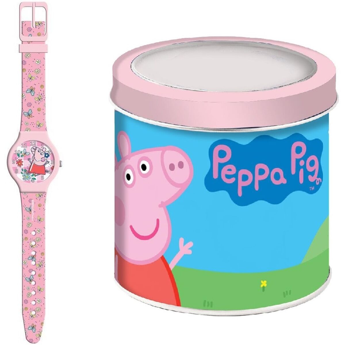 Relógio para bebês Peppa Pig PEPPA PIG - TIN BOX Ø 33 mm