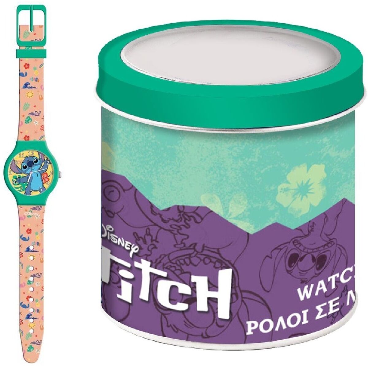 Relógio para bebês Lilo & Stitch LILO & STITCH - TIN BOX Ø 33 mm