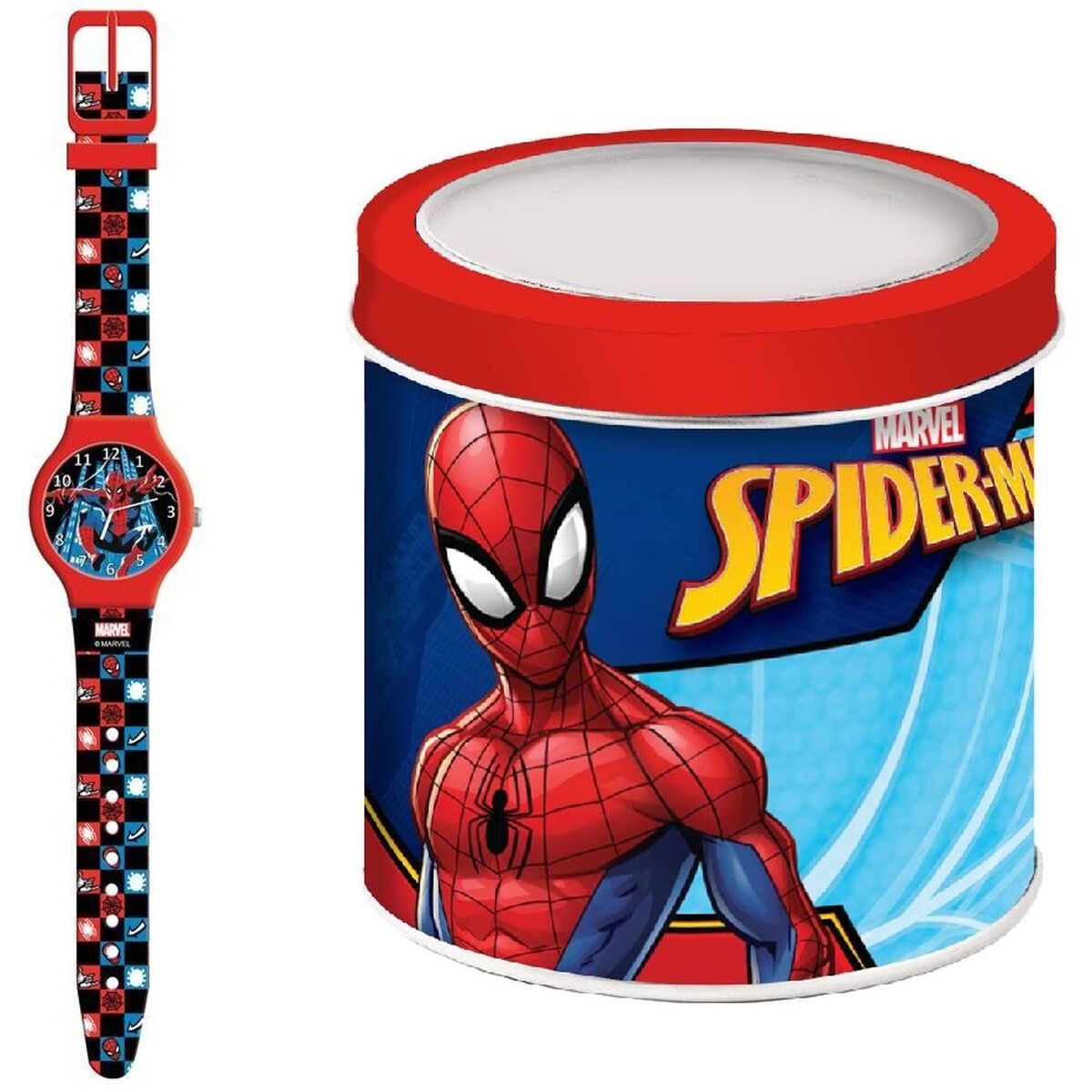 Relógio para bebês Spider-Man SPIDERMAN - TIN WATCH (Ø 33 mm)