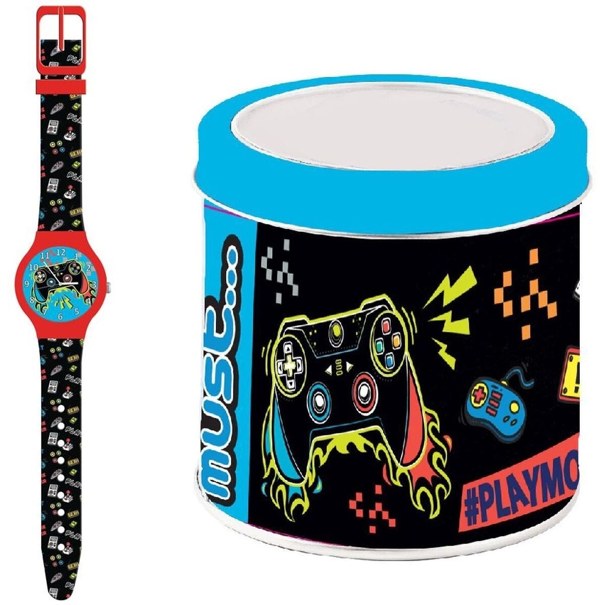 Relógio para bebês MUST - TIN BOX (Ø 33 mm)