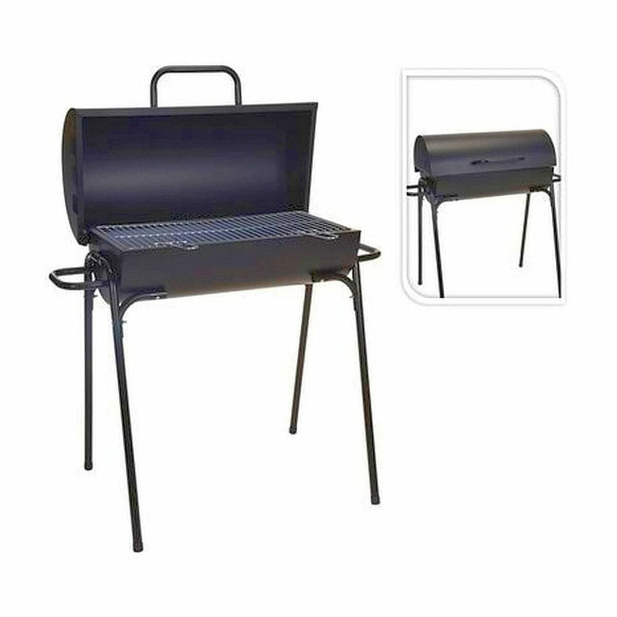 Churrasqueira a Carvão com Pernas Preto 33 x 63 x 89 cm Redonda