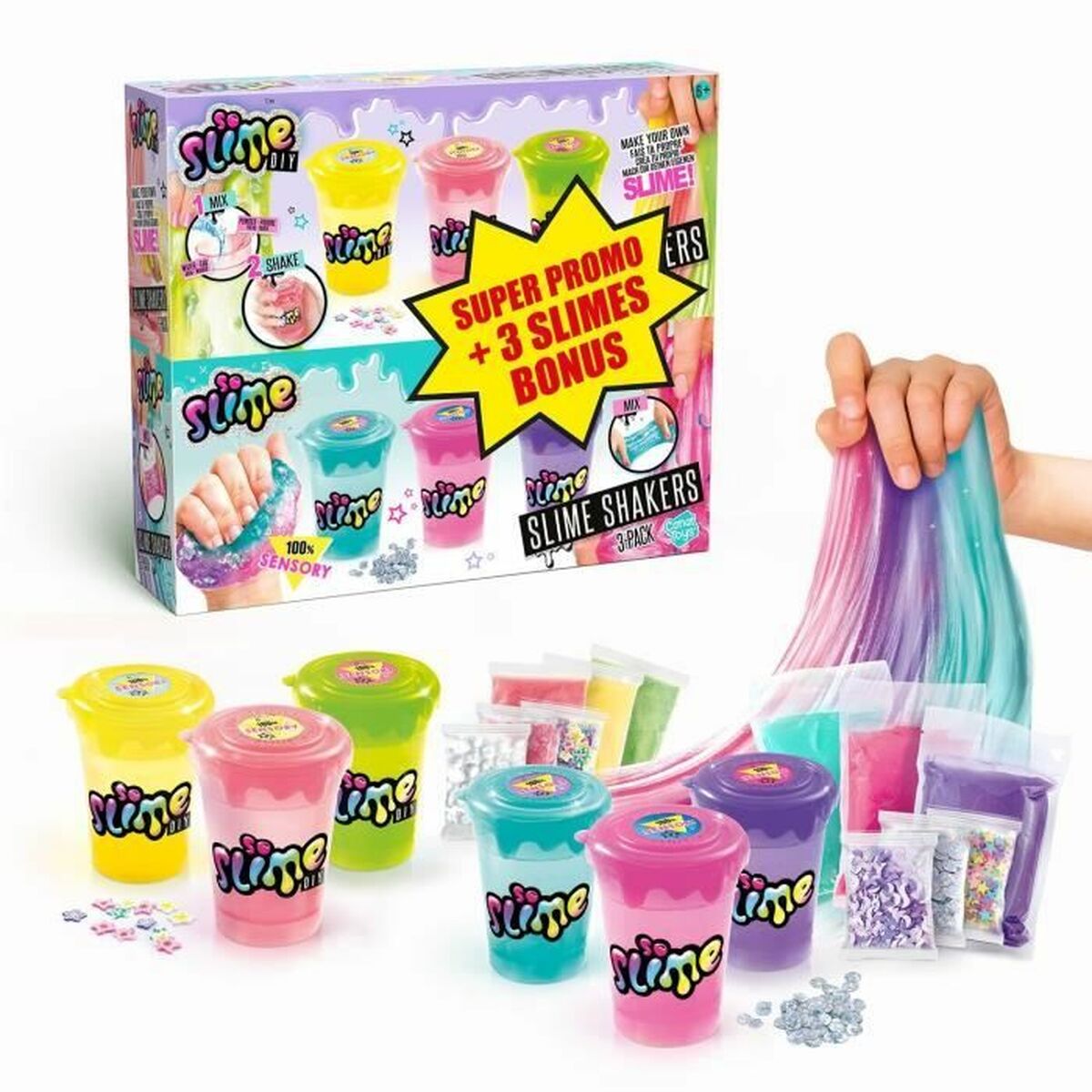Jogo de Plasticina Canal Toys Agitadores de slime 3 + 3 extra