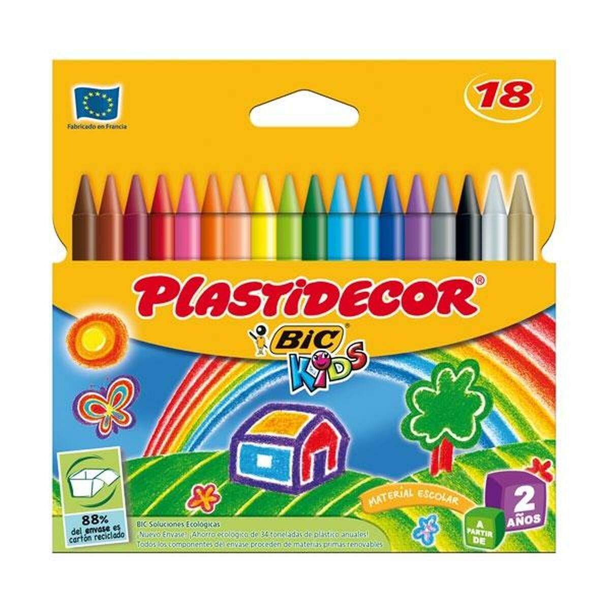 Ceras de cores Plastidecor 875771 Multicolor