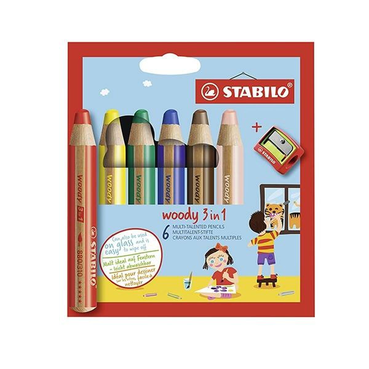 Conjunto de Lápis Stabilo 880/62 Multicolor (6 Unidades)