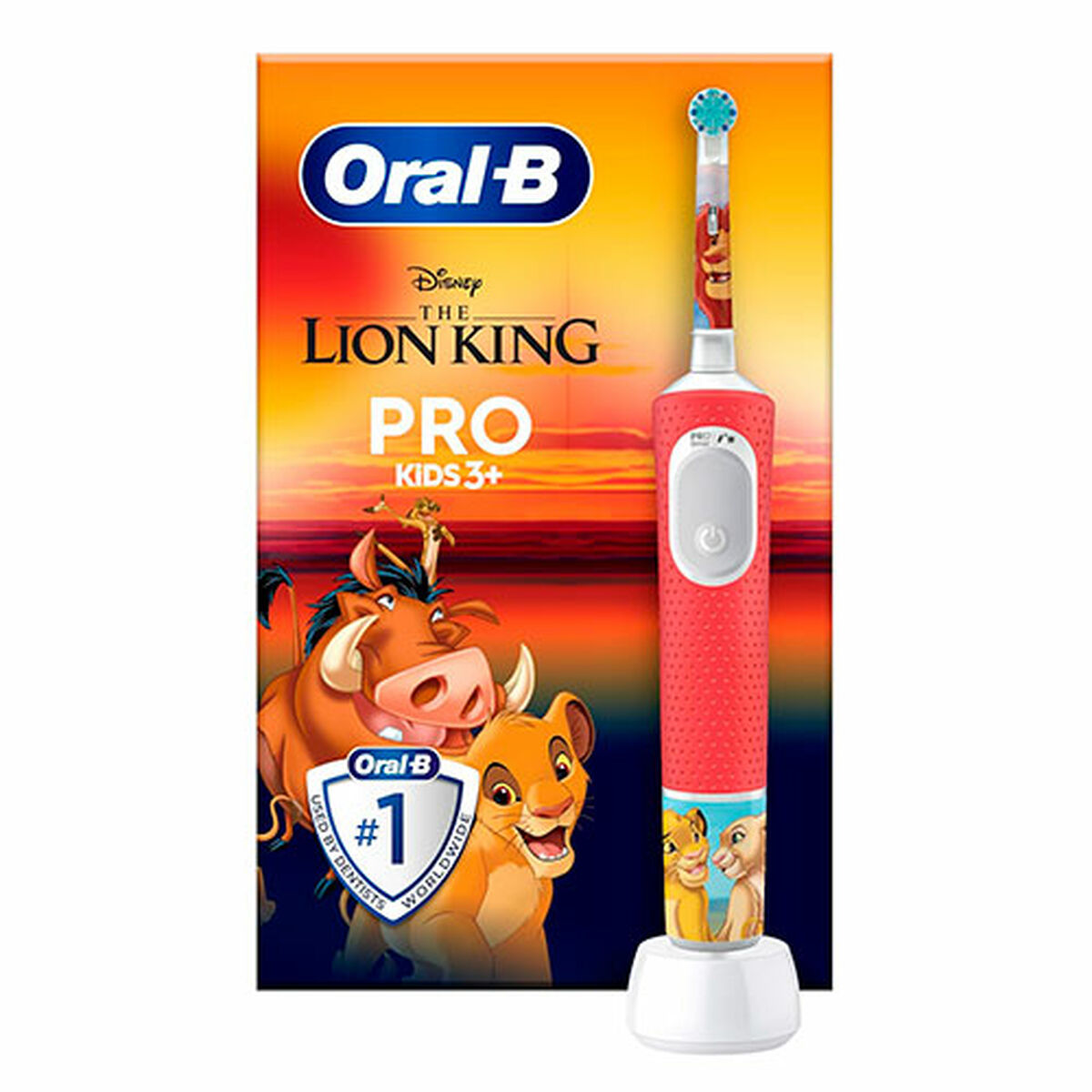 Escova de Dentes Elétrica Oral-B Rey Leon Vermelho Multicolor