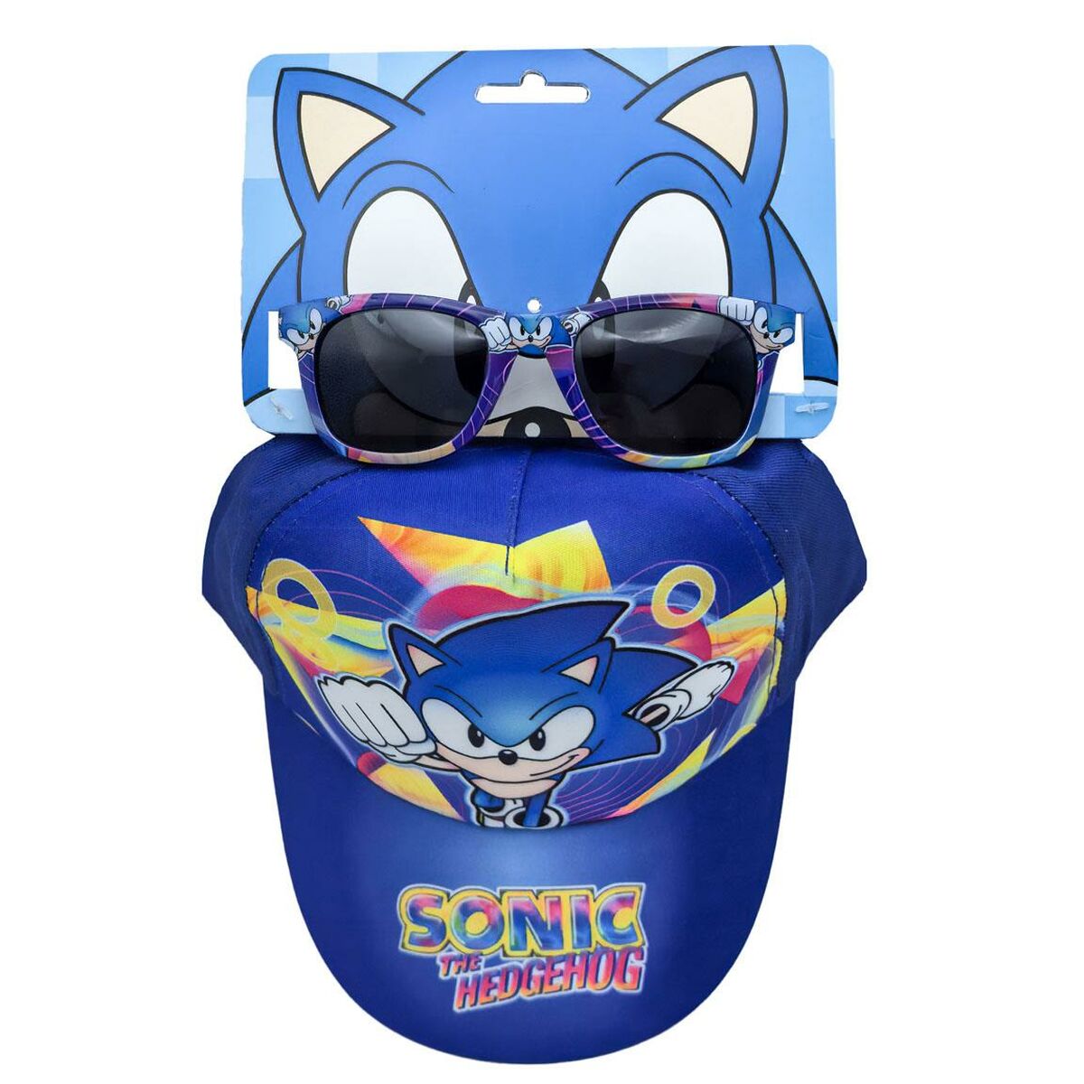 Boné Infantil Sonic Azul Óculos Escuros (53 cm)