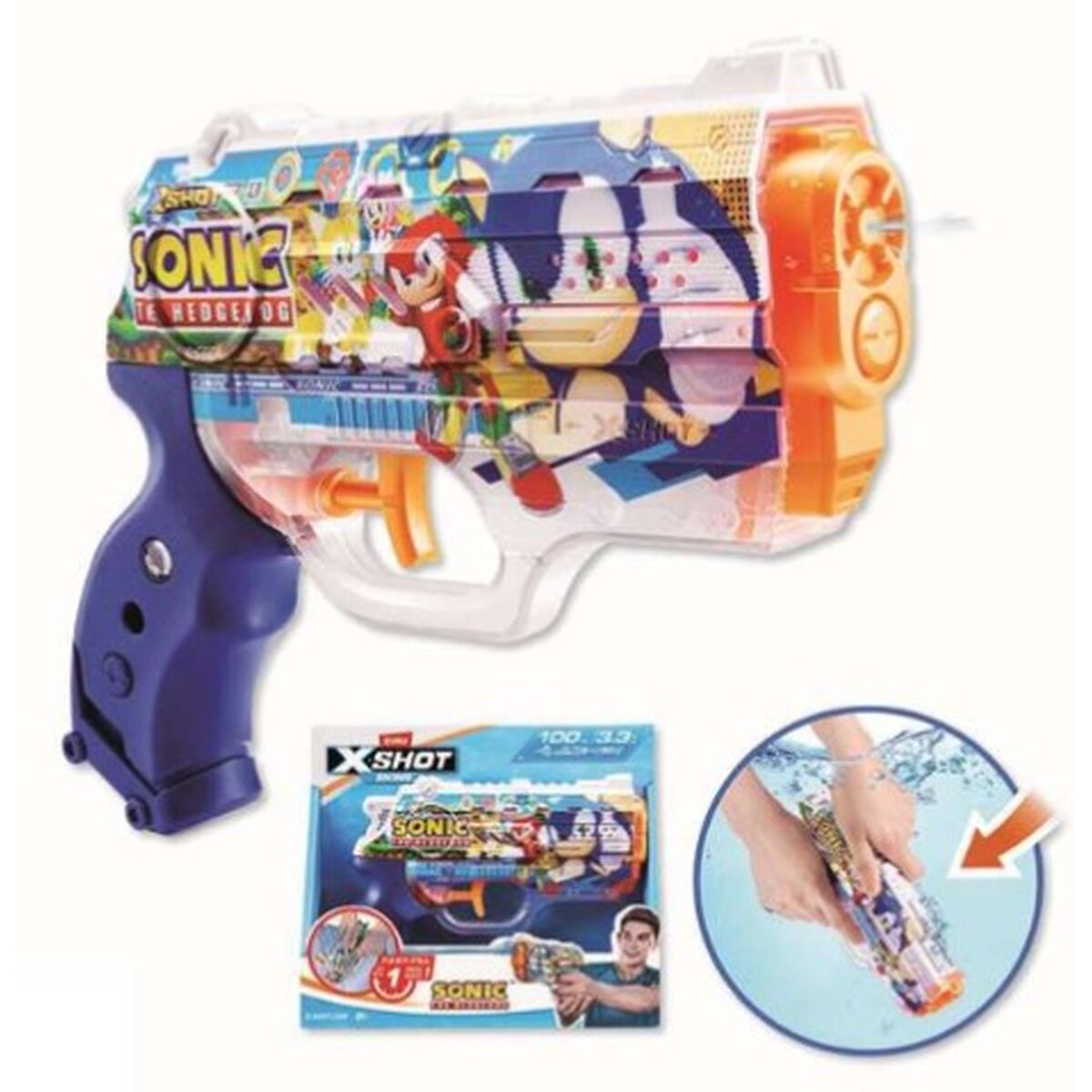 Pistola de Água Zuru X-Shot Nano Skins Sonic