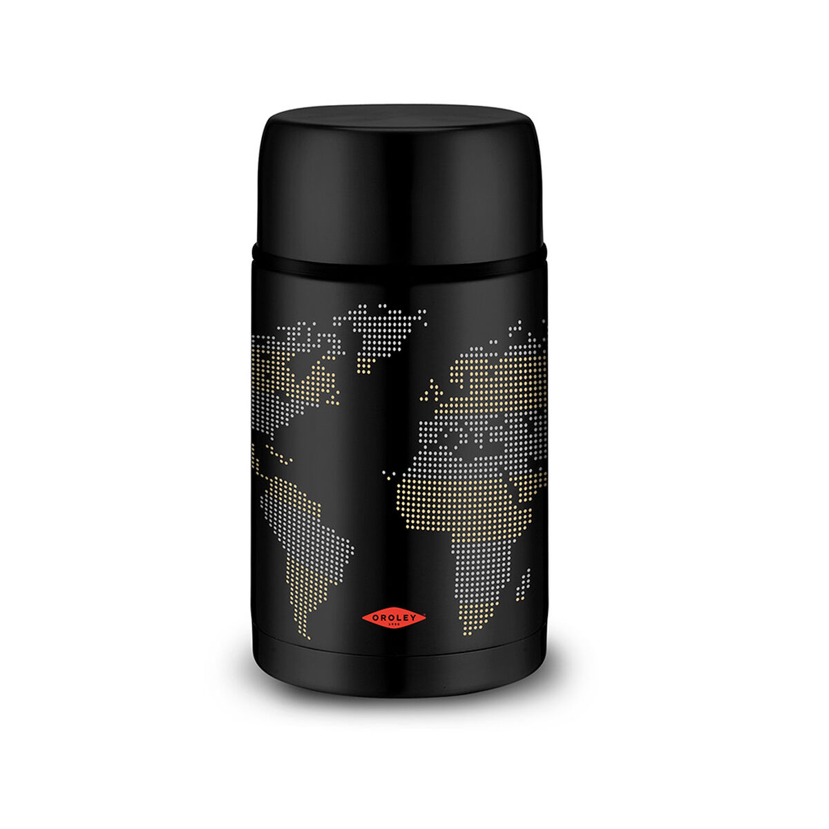 Recipiente Térmico para Alimentos Oroley Preto Aço inoxidável 1 L Mapa do Mundo